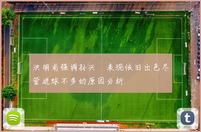 洪明甫强调孙兴慜表现依旧出色尽管进球不多的原因分析